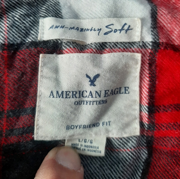 American Eagle Outfitters Plaid flannel Boyfriend Fit - Picture 3 of 6